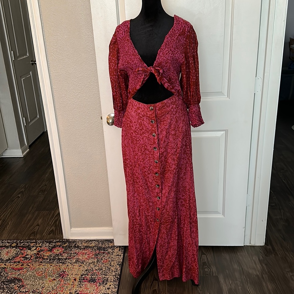 Free People String of Hearts Printed Maxi Dress